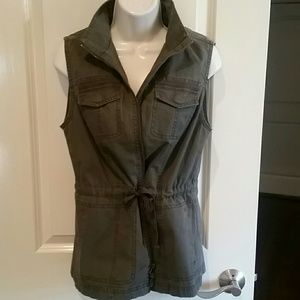 Olive green vest